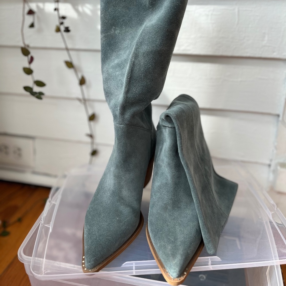 Sam Edelman Leahla Block Heel Iris Seude Boot